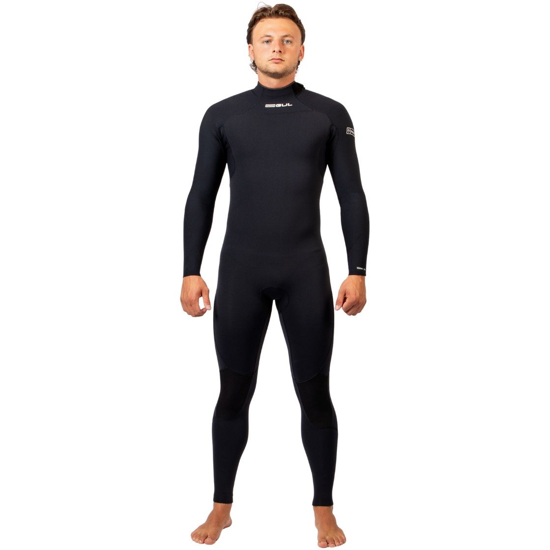 2026 Gul Mens Yulex Flexor 4/3mm Back Zip Wetsuit FX1217 - Black